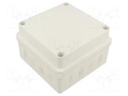 Enclosure: junction box; X: 125mm; Y: 125mm; Z: 80mm; wall mount JONEX