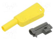 Accessories: case; 32A; yellow; 55.4mm; for banana plugs STÄUBLI