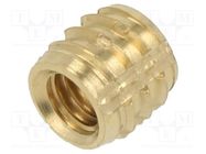 Threaded insert; brass; M4; L: 5.6mm; Features: duroplast; TRISERT® TAPPEX