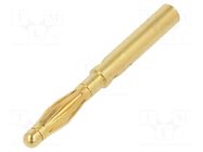 Connector: 2mm banana; plug; 10A; 30VAC; 60VDC; gold-plated STÄUBLI