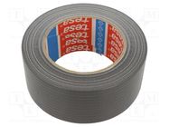 Tape: duct; W: 50mm; L: 50m; Thk: 0.15mm; grey; synthetic rubber; 20% TESA