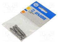 Screwdriver bit; Phillips; PH3; Overall len: 50mm; 3pcs. UNIOR