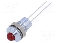 Indicator: LED; prominent; red; 2VDC; Ø8mm; IP40; 2pin; metal; 80mcd CML INNOVATIVE TECHNOLOGIES