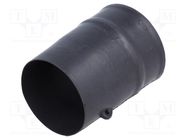 Heat shrink boot; glueless,straight; 18mm; L: 67mm; black; RAYCHEM TE Connectivity