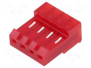 Connector: wire-board; plug; female; MTA-156; PIN: 4; 600VAC; IDC TE Connectivity