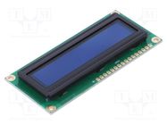 Display: OLED; alphanumeric; 16x2; Dim: 80x36x6.4mm; white DISPLAY ELEKTRONIK