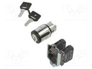 Switch: rotary with key; 22mm; Stabl.pos: 3; NO x2; black; none SCHNEIDER ELECTRIC