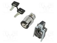 Switch: rotary with key; 22mm; Stabl.pos: 2; NO; black; none; IP66 SCHNEIDER ELECTRIC
