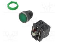 Switch: push-button; 22mm; Stabl.pos: 1; NC + NO; green; LED; 24V SCHNEIDER ELECTRIC