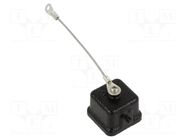 Protection cover; size 3A; Han® M; IP65,IP67; with latch HARTING