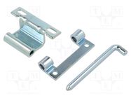 Hinge; Width: 26.5mm; zinc-plated steel; natural; H: 60mm RST ROZTOCZE