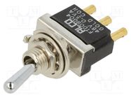 Switch: toggle; Pos: 2; SPDT; ON-ON; 0.4A/20VAC; 0.4A/20VDC; F; 10mΩ TE Connectivity