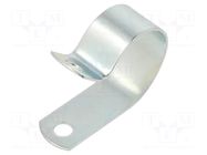 Fixing clamp; Cable P-clips; ØBundle : 19mm; W: 12.7mm; steel KEYSTONE