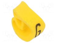 Markers; Marking: G; 4÷10mm; PVC; yellow; -30÷60°C; leaded; PA-2 PARTEX