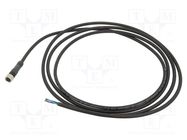 Connection lead; M8; PIN: 3; straight; 2m; plug; 60VAC; 4A; -5÷80°C TELEMECANIQUE SENSORS