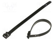 Cable tie; externally serrated; L: 180mm; W: 9mm; black; polyamide HELLERMANNTYTON