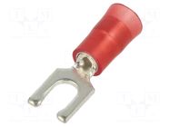 Tip: fork; Ø: 3.5mm; 0.5÷1mm2; crimped; for cable; insulated; tinned PANDUIT