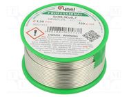 Soldering wire; tin; Sn99,3Cu0,7; 1.5mm; 250g; lead free; reel CYNEL