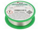 Soldering wire; Sn99,3Cu0,7; 2mm; 100g; lead free; reel; 227°C CYNEL