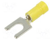 Tip: fork; M6; Ø: 6mm; 4÷6mm2; crimped; for cable; insulated; tinned PANDUIT