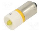 LED lamp; yellow; BA9S,T10; 6VDC; -20÷60°C; Mat: plastic CML INNOVATIVE TECHNOLOGIES