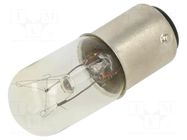 Filament lamp: miniature; BA15D; transparent; 120VDC; 120VAC SCHNEIDER ELECTRIC