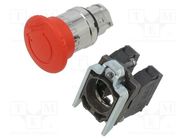 Switch: emergency stop; 22mm; Stabl.pos: 2; NC + NO; red; none; IP66 SCHNEIDER ELECTRIC