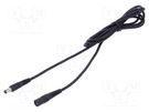 Cable; 1x1mm2; DC 5,5/2,1 plug,DC 5,5/2,1 socket; straight; 2m WEST POL