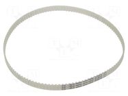 Timing belt; T5; W: 10mm; H: 2.2mm; Lw: 630mm; Tooth height: 1.2mm OPTIBELT