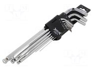 Wrench-set; hex key,spherical; 9pcs. BM GROUP