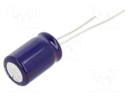 Capacitor: electrolytic; THT; 220uF; 63VDC; Ø10x16mm; Pitch: 5mm PANASONIC