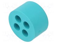 Accessories: cable gasket; ways: 4; Øcable: 2.5÷3mm; Øout: 14.5mm TECHNO