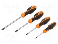 Kit: screwdrivers; Phillips; Size: PH0,PH1,PH2,PH3; BETAGRIP BETA