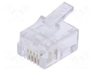 Connector: RJ11; plug; PIN: 4; 6p4c; for cable; IDC,crimped BM GROUP