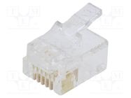 Plug; RJ12; PIN: 6; Layout: 6p6c; for cable; IDC,crimped BM GROUP