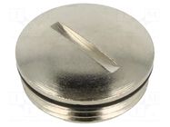 Stopper; PG16; brass; Plating: nickel; with seal; Thread: PG ILME