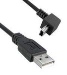 USB 2.0 A MALE TO USB 2.0 MINI B MALE UP ANGLED, 10FT LENGTH, 480MBPS, BLACK COLOR 97AC8898