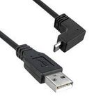 USB 2.0 A MALE TO USB 2.0 MICRO B MALE UP ANGLED, 3FT LENGTH, 480MBPS, BLACK COLOR 97AC8899