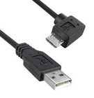 USB 2.0 A MALE TO USB 2.0 MICRO B MALE RIGHT ANGLED, 3FT LENGTH, 480MBPS, BLACK COLOR 97AC8902