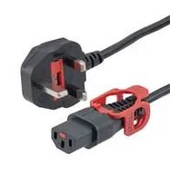 PWR CORD, IEC C13-UK BS 1363 PLUG, 6.6 
