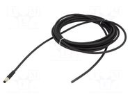 Connector: M5; plug; male; 707; 1A; 60V; PIN: 3; IP67; straight; 24AWG BINDER