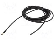 Connector: M5; plug; male; 707; 1A; 60V; PIN: 3; IP67; straight; 24AWG BINDER
