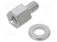 Set of screws for D-Sub; UNC 4-40; steel; Spanner: 5mm AMPHENOL COMMUNICATIONS SOLUTIONS