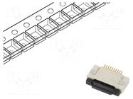 Connector: FFC/FPC; gold flash; SMT; 0.4A; 50V; PIN: 10; Mat: LCP GCT