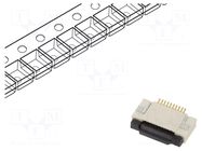 Connector: FFC/FPC; gold flash; SMT; 0.4A; 50V; PIN: 10; Mat: LCP GCT