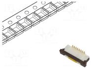 Connector: FFC/FPC; gold flash; SMT; 125V; 1A; PIN: 8; Mat: PA6T; ZIF GCT