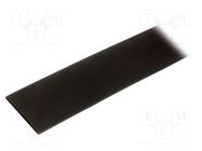 Heat shrink sleeve; glueless,flexible; 2: 1; 38.1mm; L: 1.2m; black TE Connectivity