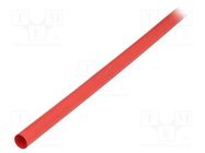 Heat shrink sleeve; glueless,flexible; 2: 1; 9.5mm; L: 1.2m; red TE Connectivity