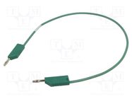 Test lead; 60VDC; 16A; with 4mm axial socket; Len: 0.5m; green HIRSCHMANN T&M