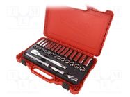 Wrenches set; 6-angles,socket spanner; Mounting: 3/8"; 32pcs. Milwaukee